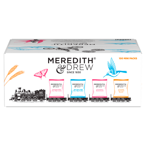 Meredith & Drew Mini Pack 4 Varieties x2 Biscuits x 100 Packets