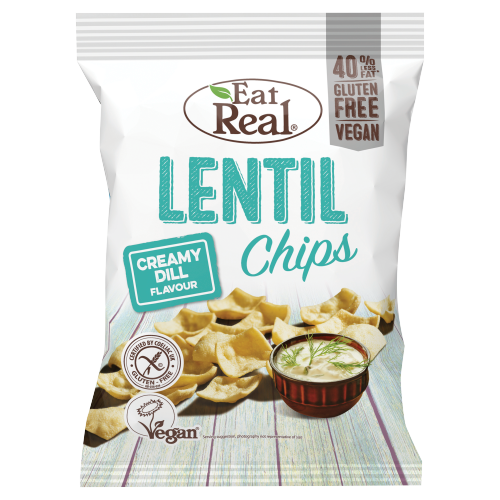 Eat Real Lentil Chips Creamy Dill Flavour 40g