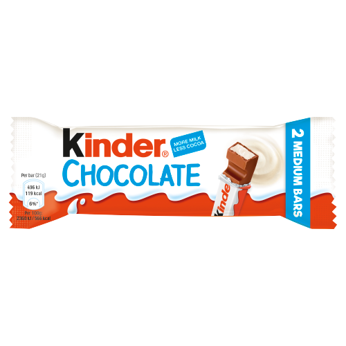 Kinder Medium Chocolate Multipack Bars 2 x 21g (42g)