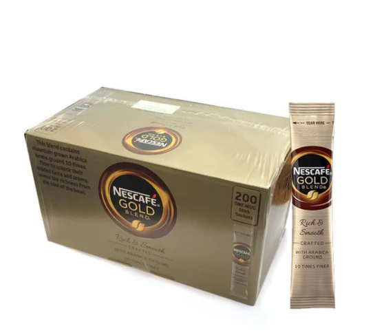 Nescafe Gold Blend Decaffeinated Instant Coffee Sticks 1x200