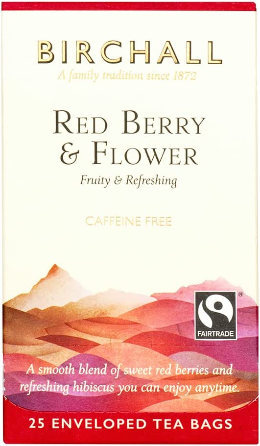 Birchalls Red Berry and Flower Enveloped Tea Bags 6x25