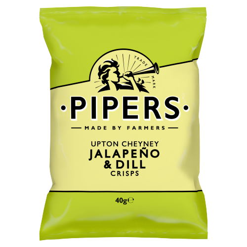 Pipers Upton Cheyney Jalapeño & Dill Crisps 40g