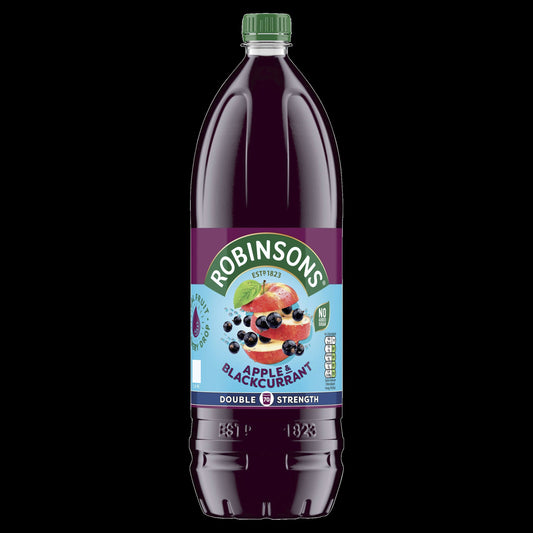 Robinsons App & Blk 2x1.75ltr No Added Sugar Double Concentrate
