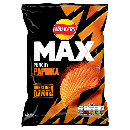 Walkers Max Snacks Punchy Paprika 42.5g