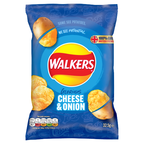 Walkers Cheese & Onion Crisps 32.5g