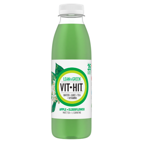 Vit Hit Lean & Green Apple + Elderflower + Maté Tea + L-Carnitine 500ml