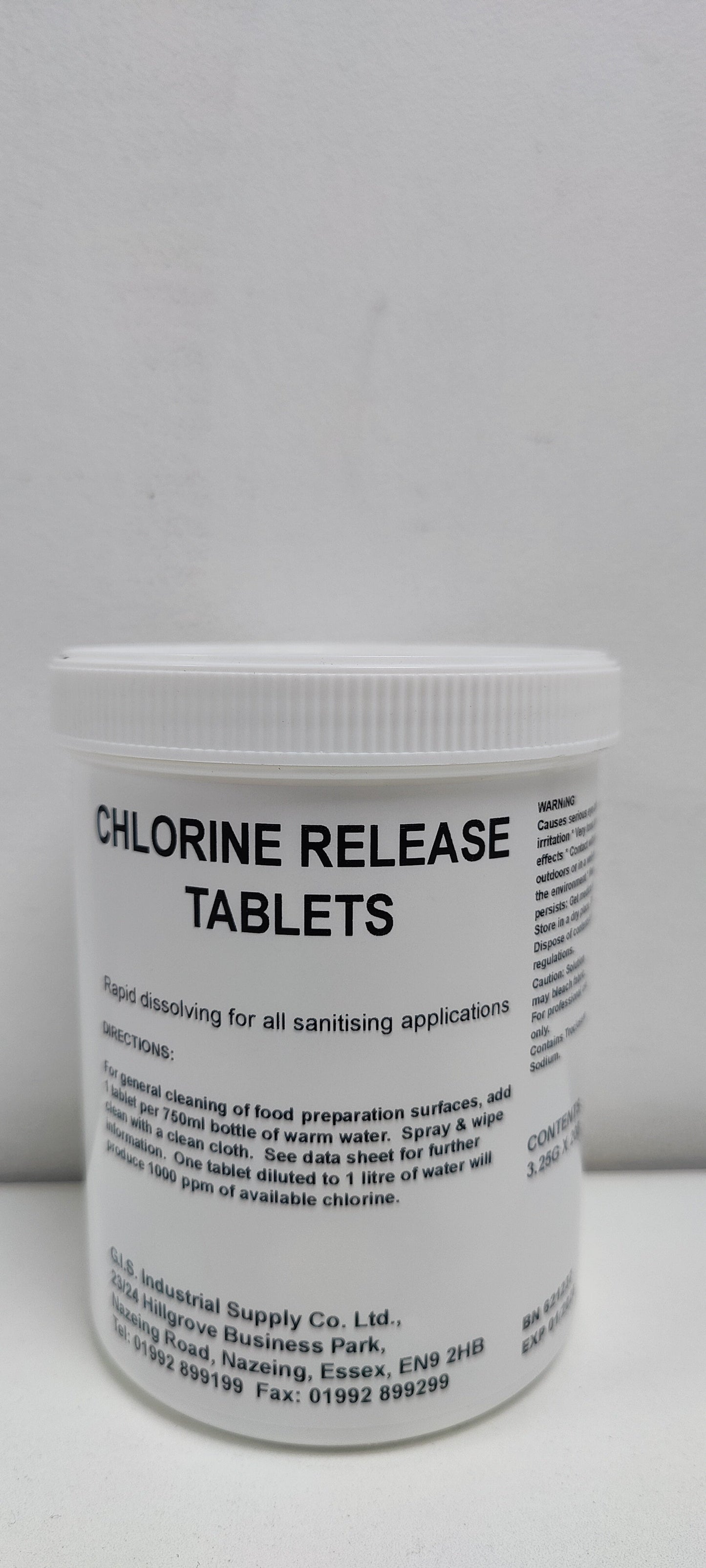 Chlorine Tablets (6x650g/case) (200 tablets/bottle)