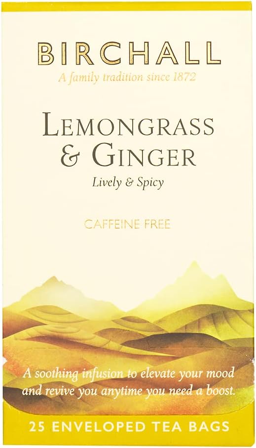 Birchalls Lemongrass and Ginger Enveloped Tea Bags 6x25