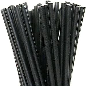 Black Paper Straws 1 x 250