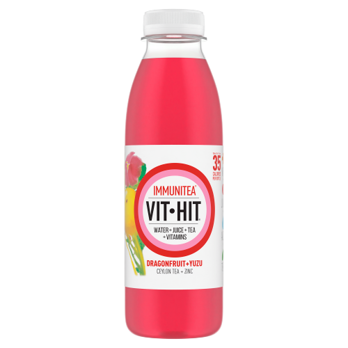 Vit Hit Immunitea Dragonfruit + Yuzu Zinc + Ceylon Tea 500ml