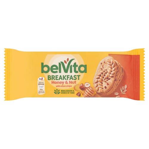 Belvita Breakfast Biscuits Honey and Nuts with Choc Chips 50g
