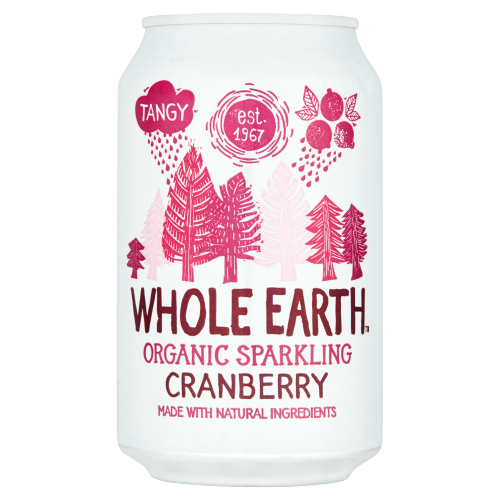 Whole Earth Organic Sparkling Cranberry 330ml