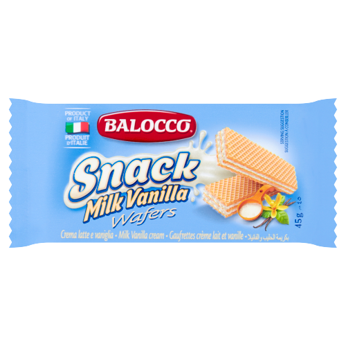Balocco Snack Milk Vanilla Wafers 45g