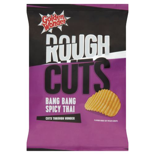 Golden Wonder Rough Cuts Bang Bang Spicy Thai Flavour Ridge Cut Potato Crisps 47.5g