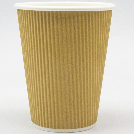 12oz Kraft Ripple Double Wall Paper Cup 20x25